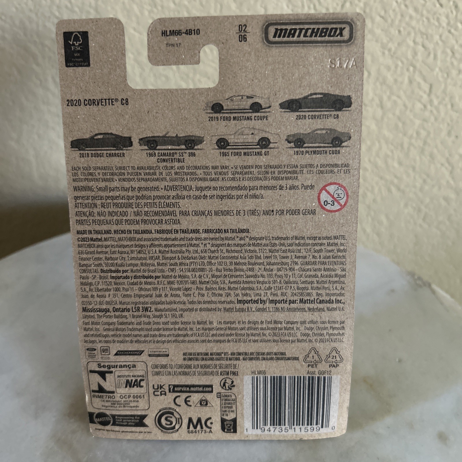 2023 Matchbox 70 Years Muscle Series 2020 CORVETTE C8 02/06