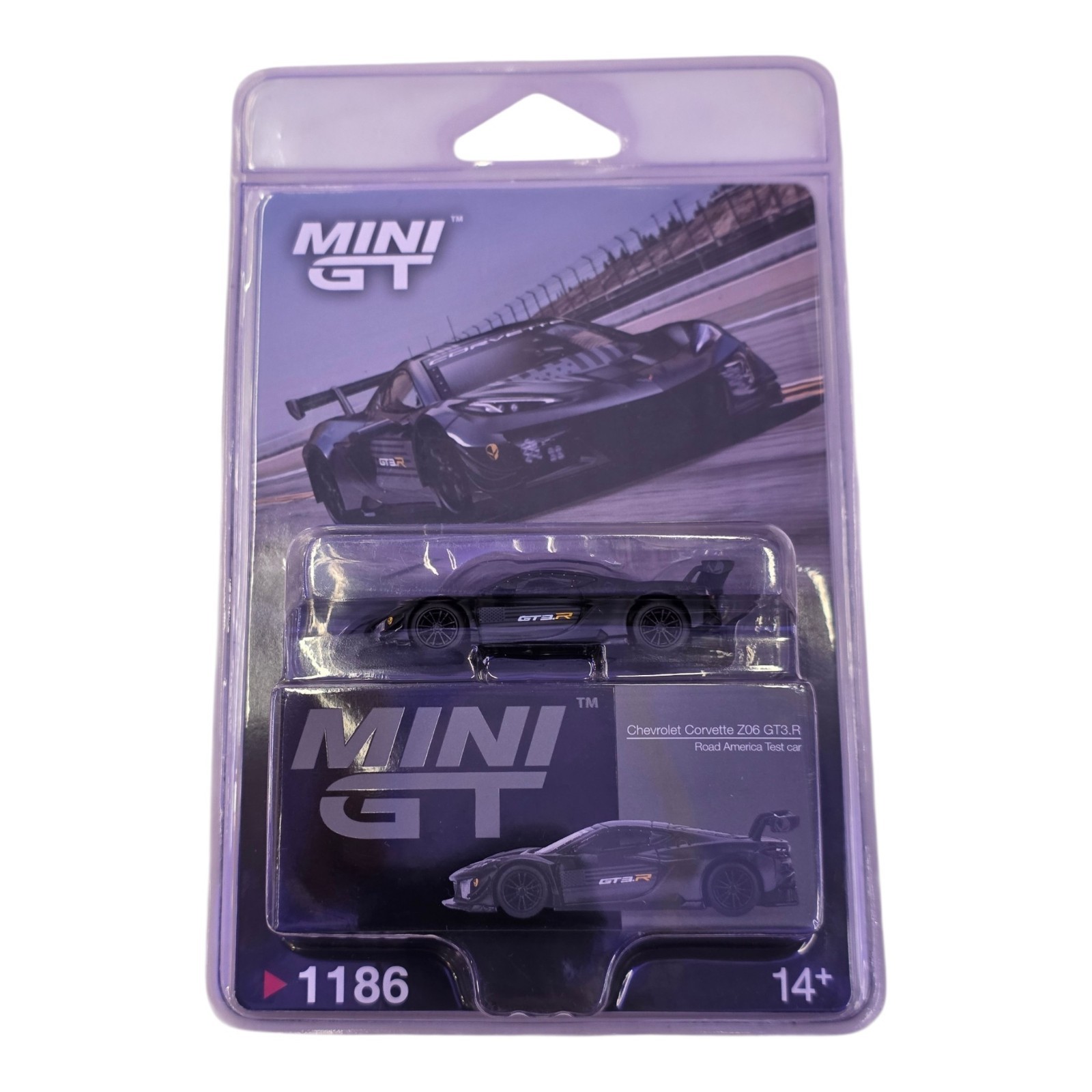 TSM Mini GT 1186 Chevrolet Corvette Z06 GT3 Road America Test Car 1:64 Blister