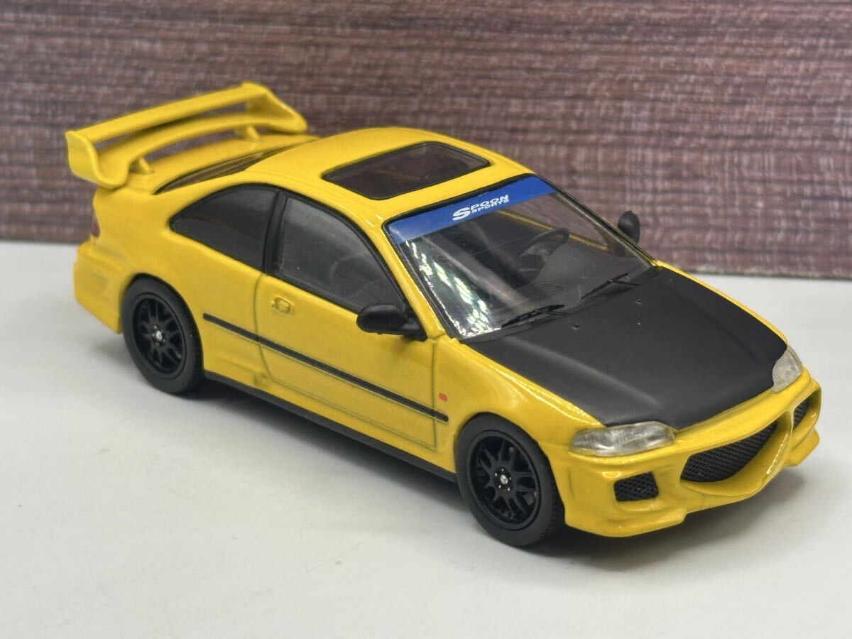 Yes Ixo 1/43 Honda Civic Ej1 Coupe 1995 Yellow Mini Car
