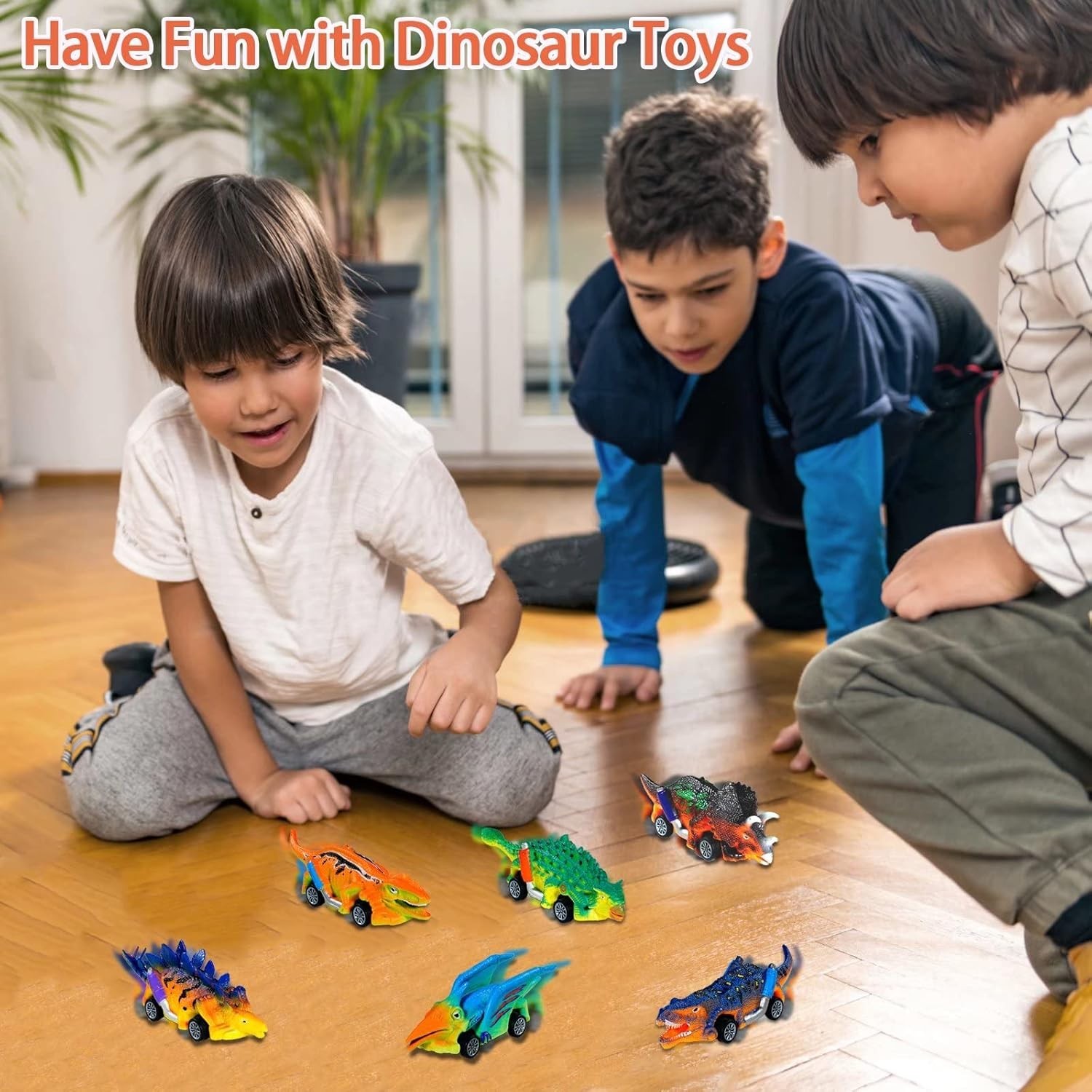 Exciting 6-Pack Dinosaur Toy Cars for Kids – Perfect Gift Set for Toddler Fun