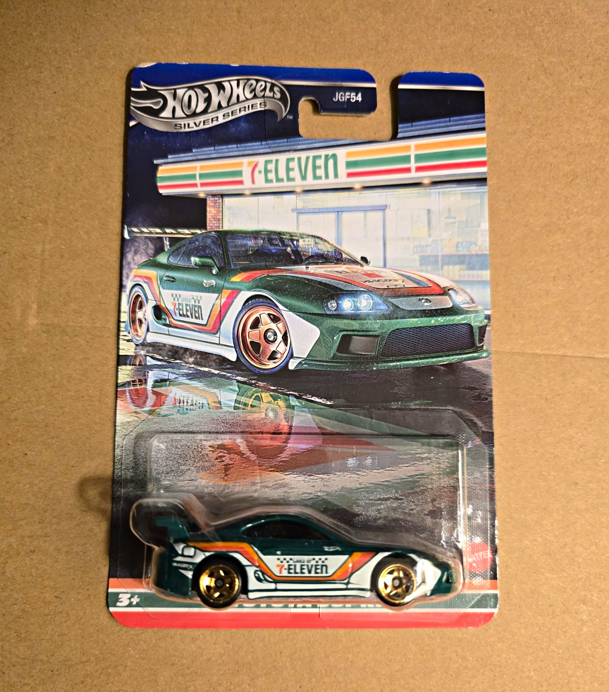 Hot Wheels Toyota Supra 7-Eleven Green Diecast 1:64 Silver Series Unopened