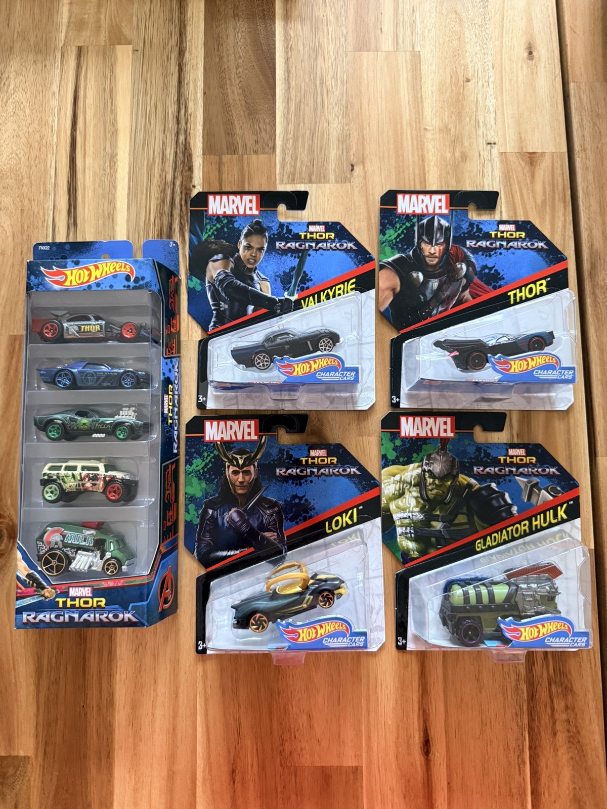Marvel Hot Wheels Character Cars Thor Ragnarok Lot