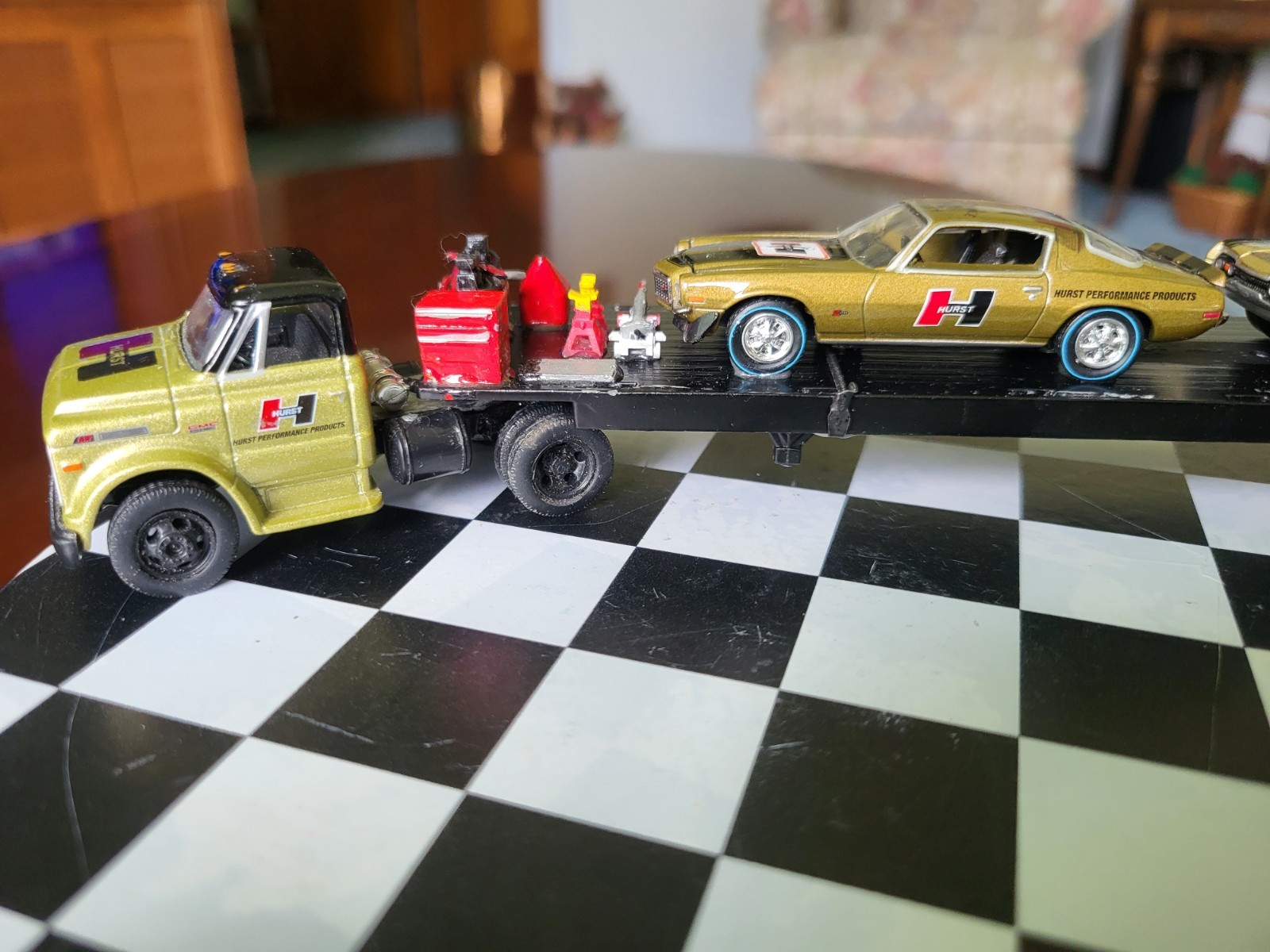 M2 Gold Hurst Series Customized ,70 GMC 5500 Truck, 69 Olds,70 Chevy Comaro 1/64