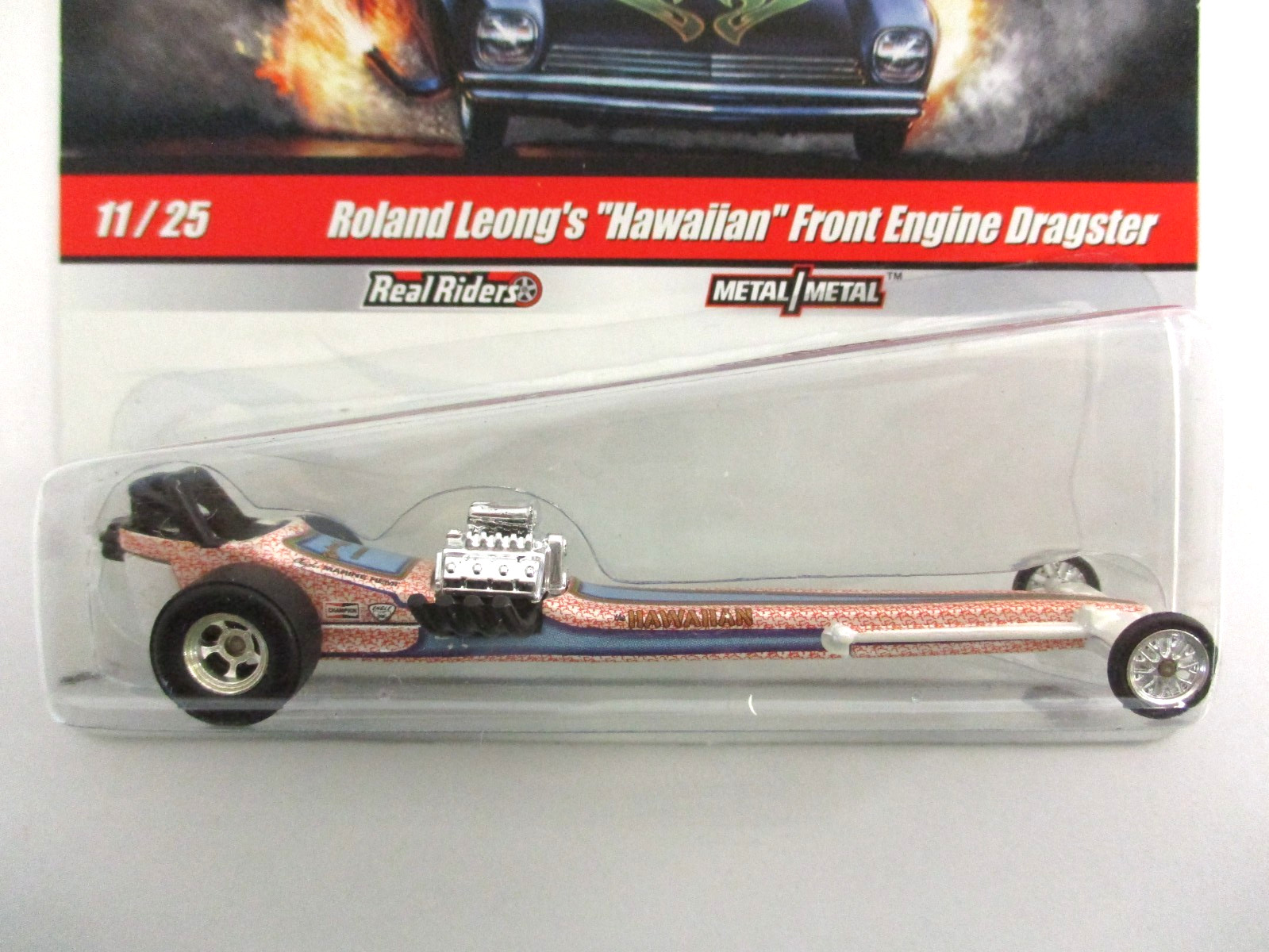 HOT WHEELS – DRAG STRIP DEMONS -ROLAND LEONG HAWAIIAN FRONT ENGINE DRAGSTER READ