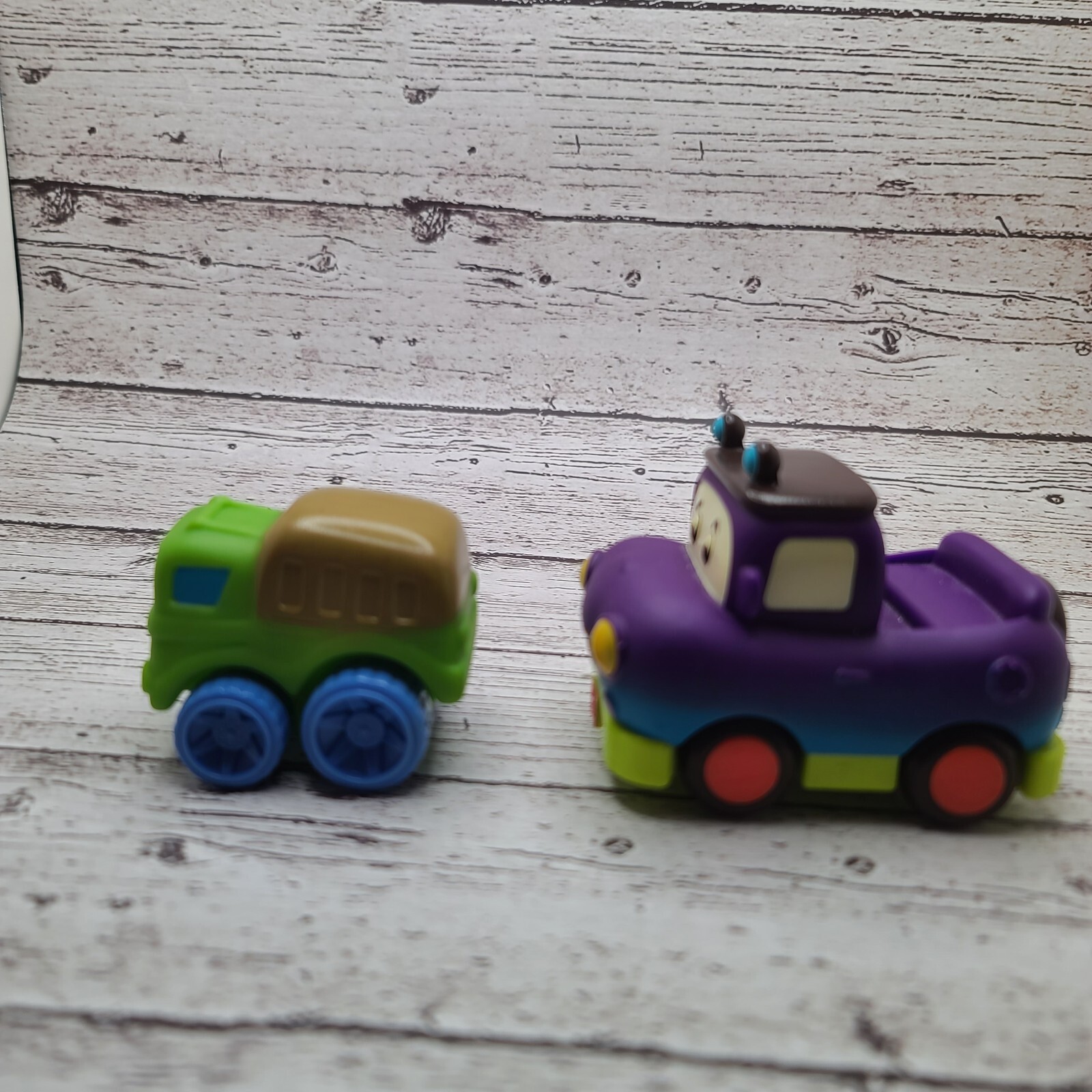 Kids Preschool Rubber Plastic Car Jeep Truck Lot of 2