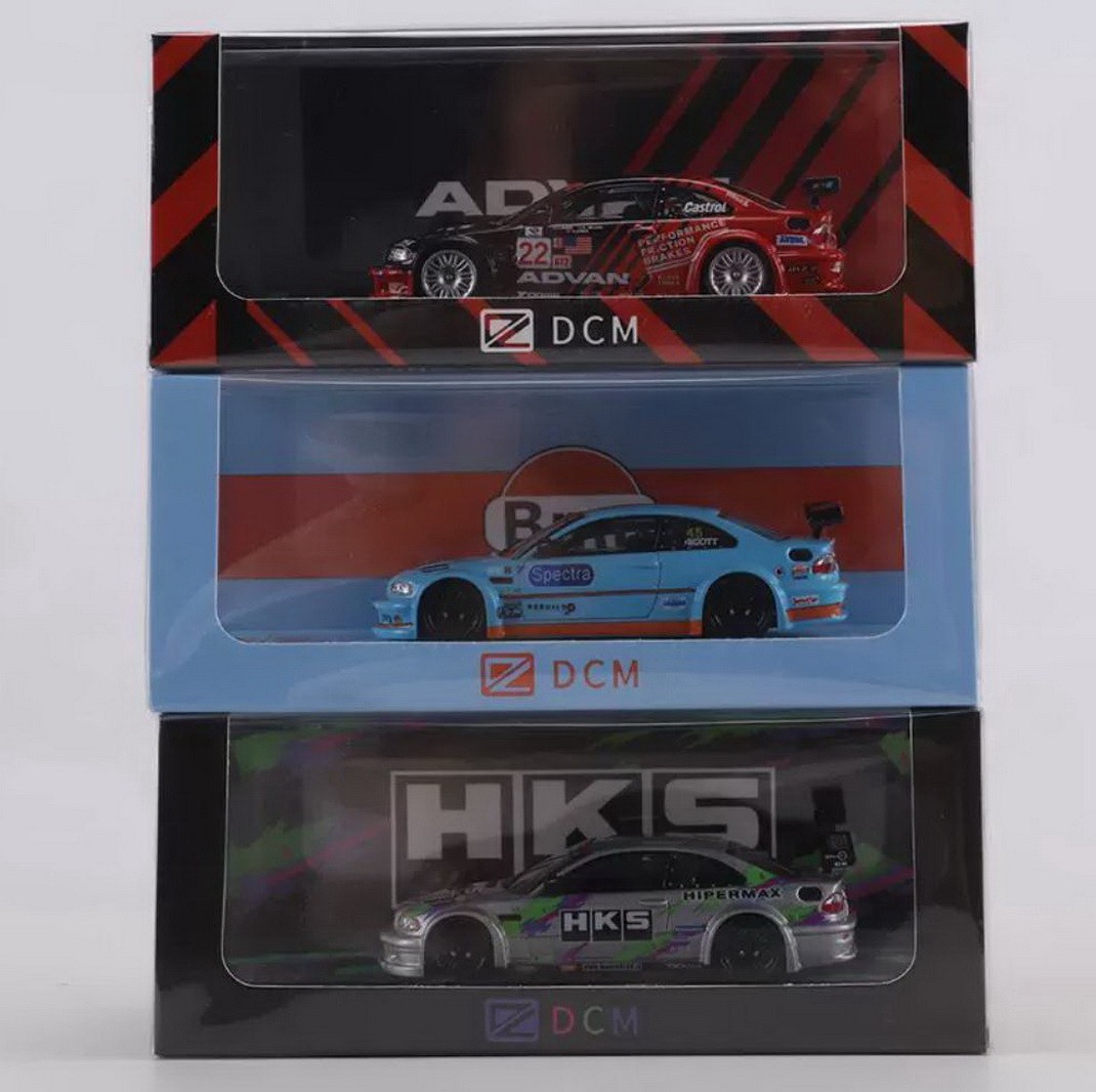 DCM 1/64 Scale BMW M3 E46 GTR Gulf Diecast Car Model Collection Toy