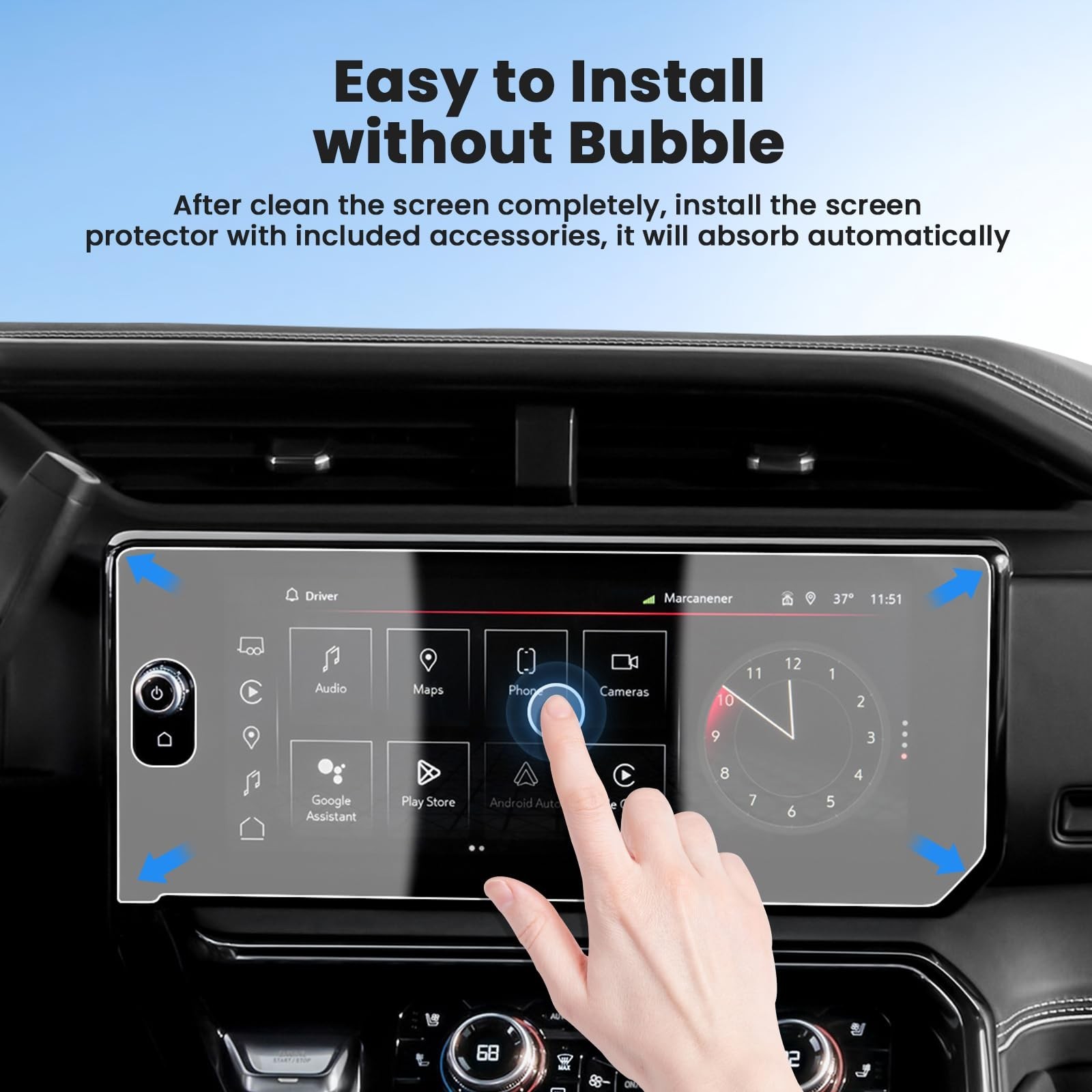 Canvcle 2PCS Screen Protector for 2022-2026 GMC Sierra 1500/2024-2026 Sierra …