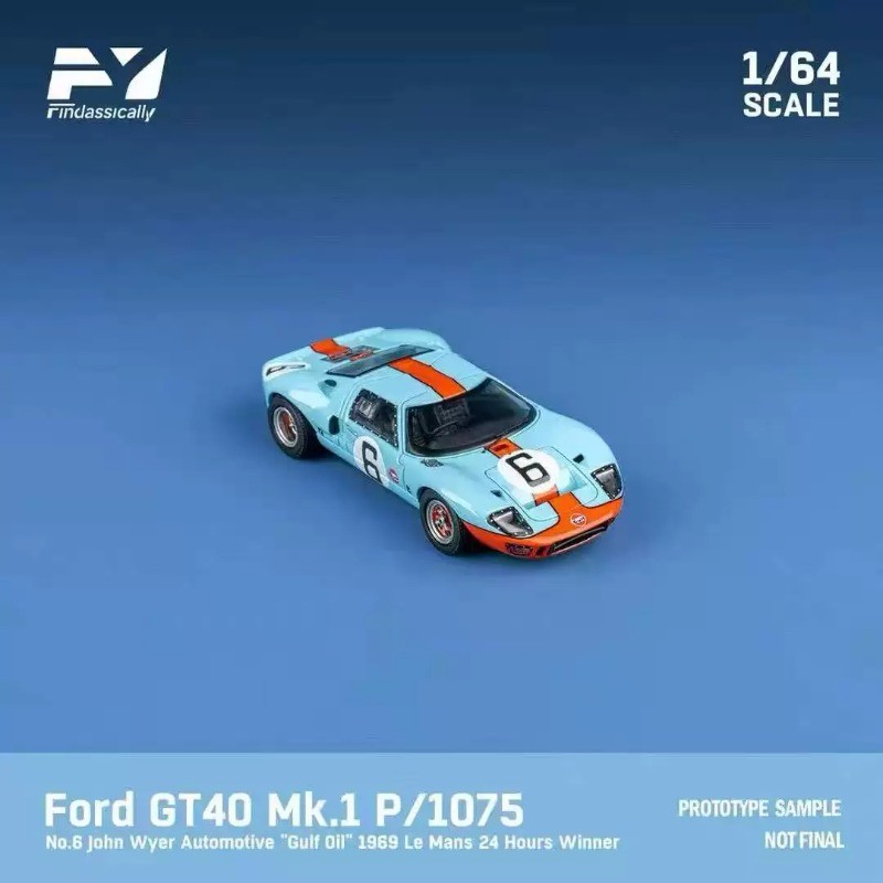 Findassically 1:64 Ford GT40 Mk.I Le Mans Race Car Diecast Model – High-quality