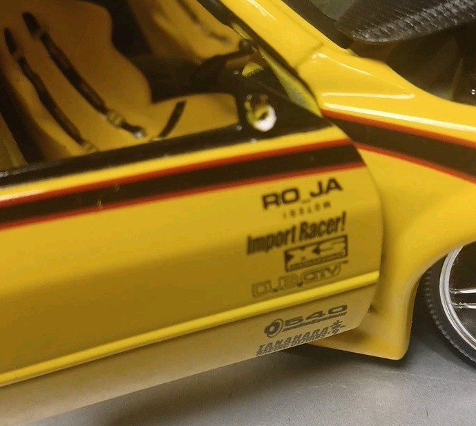 Jada Toys Dub City Import Racer! Lexus IS300 Toyota Altezza Yellow/Black 1/24