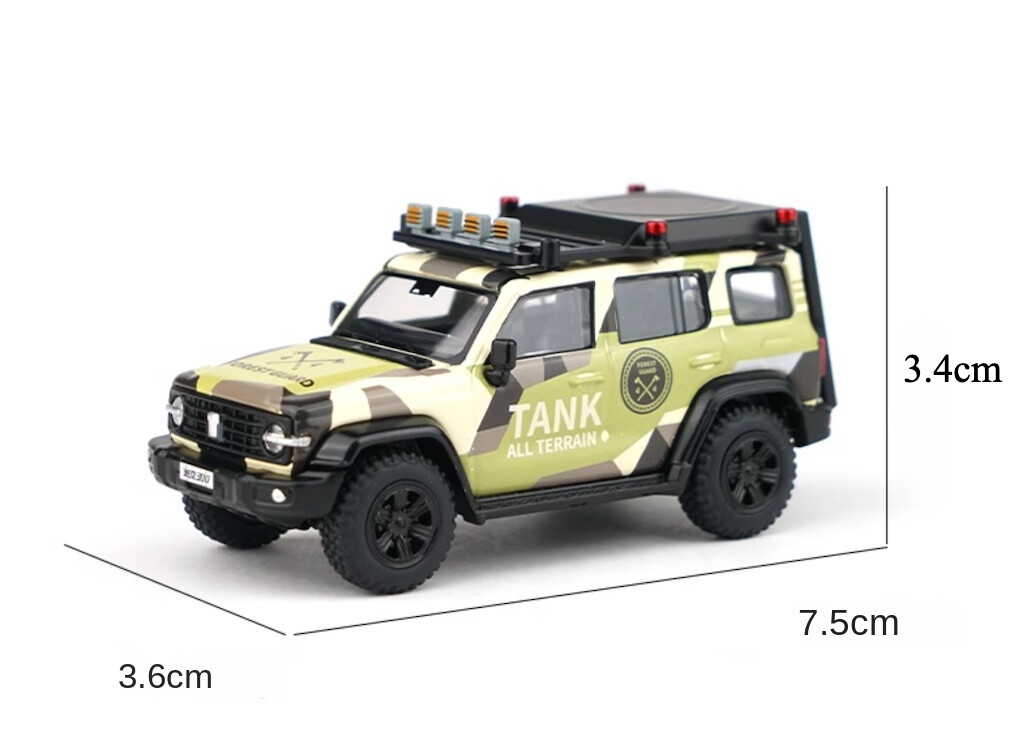 XCARTOYS 1:64 Tank 300 Forest Camp Sports ORV SUV Model Diecast Metal Car