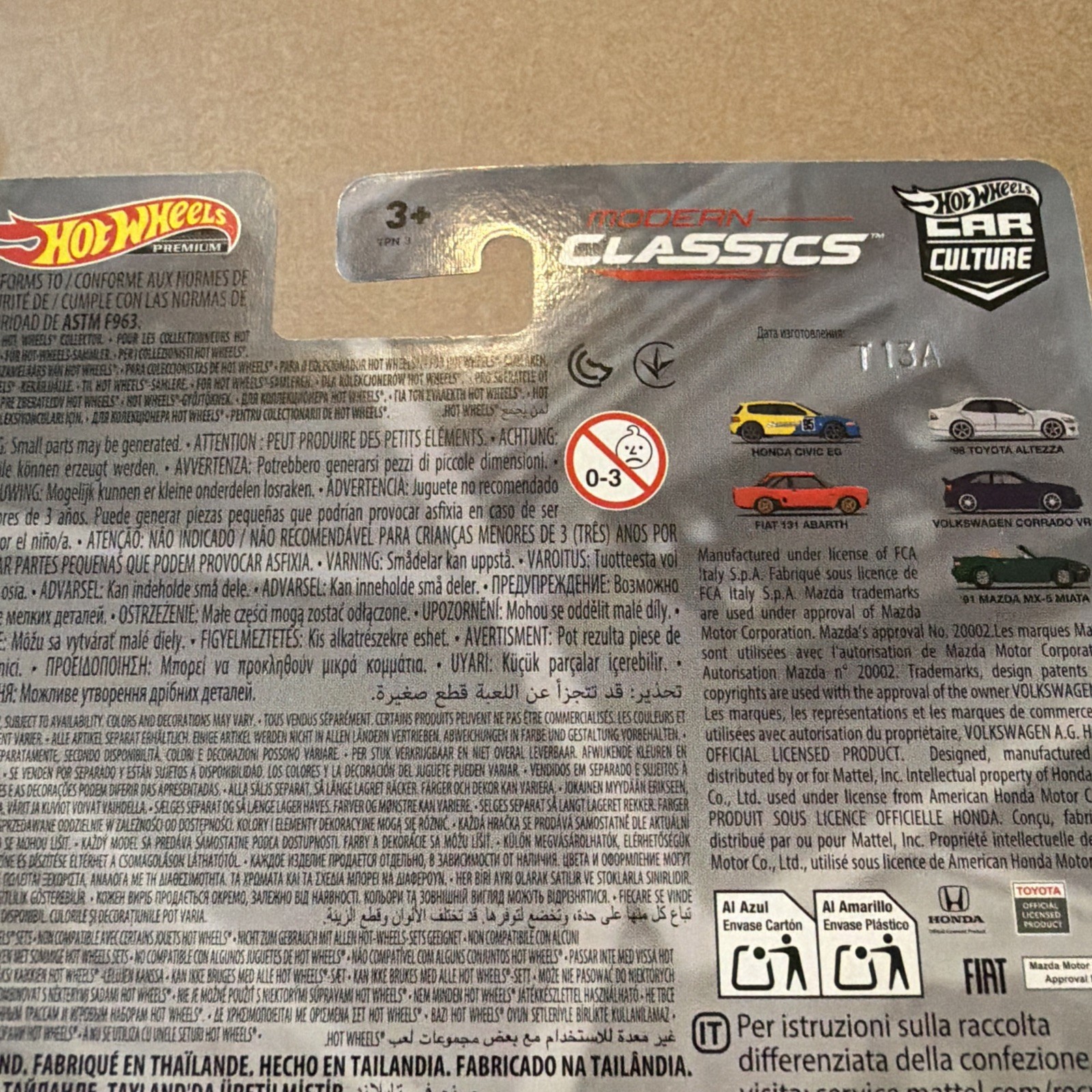 Hot Wheels Premium Modern Classics 0/5 ’98 Toyota Altezza Chase & Reg 2 Car Lot
