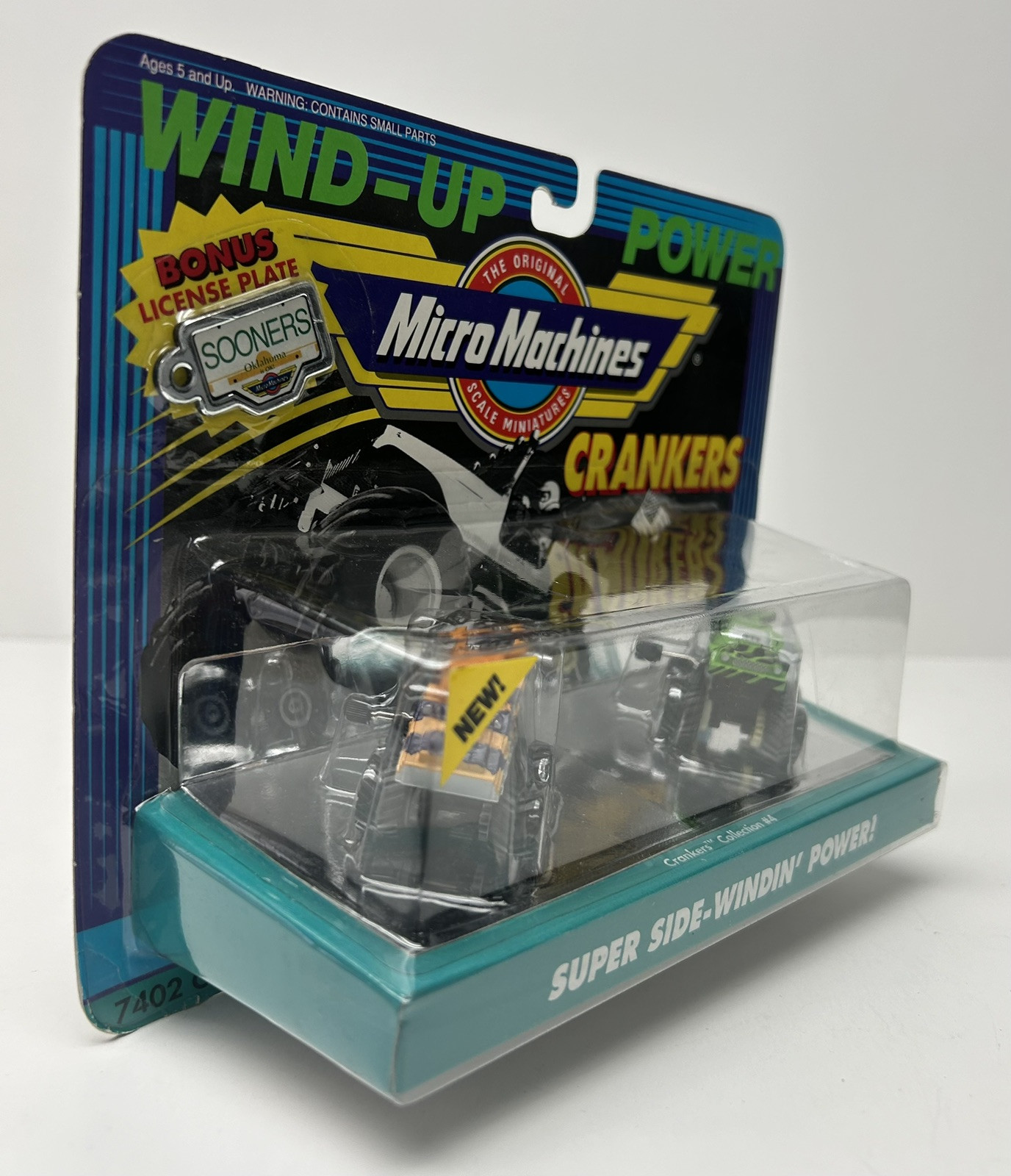 1990 Micro Machines Crankers Collection #4 Wind-Up Power-APC & 65’ Mustang (NEW)