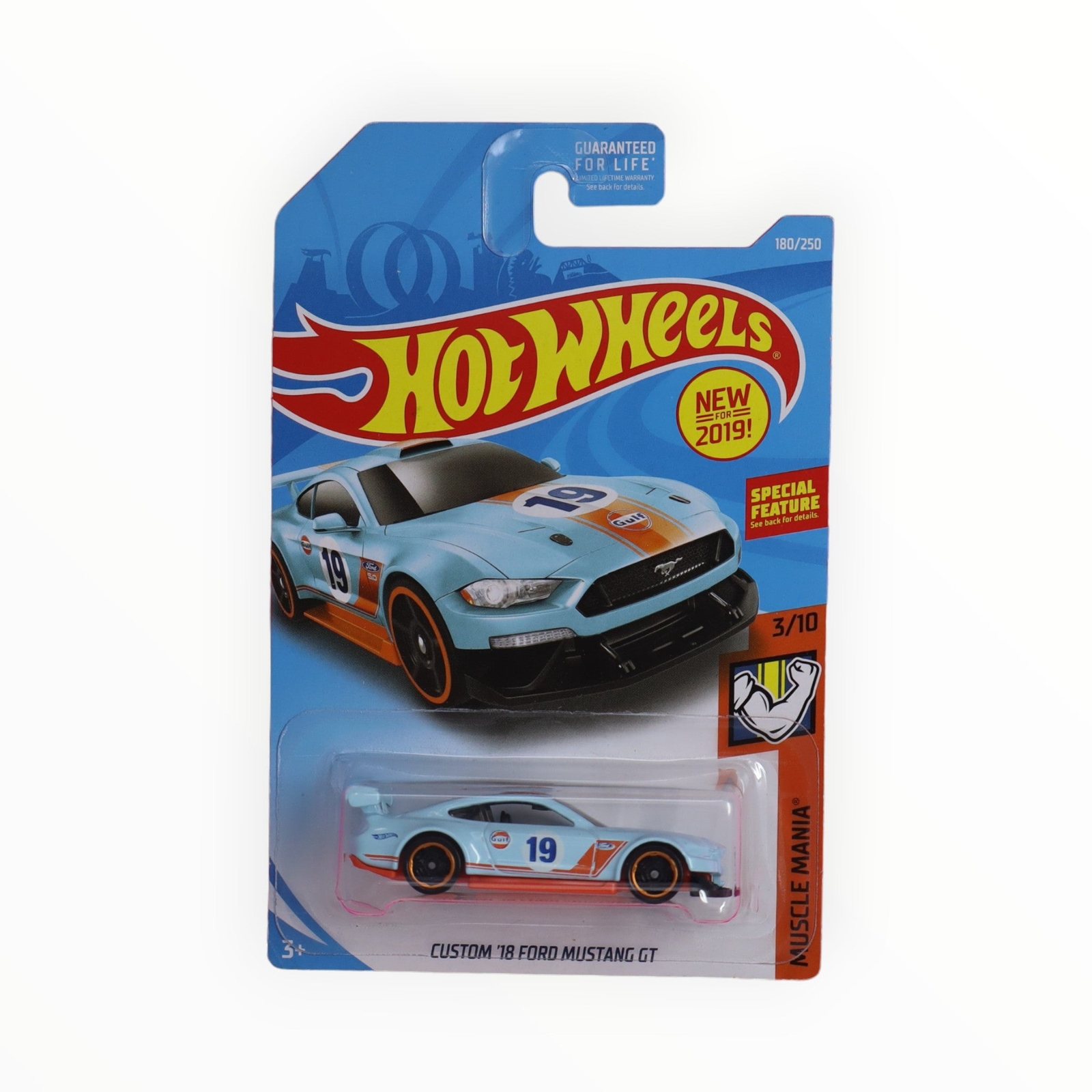 Hot Wheels Custom ’18 Ford Mustang GT 180/250 – Blue – 2019 Mainline A