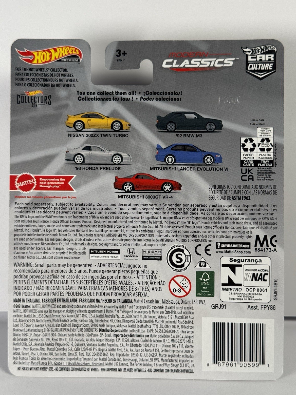 HOT WHEELS CAR CULTURE MODERN CLASSICS ’98 HONDA PRELUDE 3/5