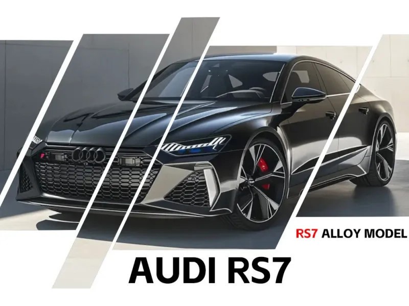1:18 AUDI RS7 Sportback Key Version Diecast Car Model Sound Light Kid’s Gift