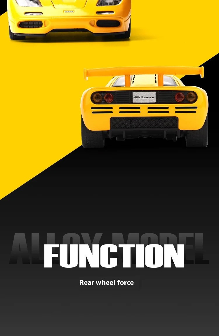 1:32 McLaren F1 Alloy Sports Car Model with Base Children’s Toy Car Collection