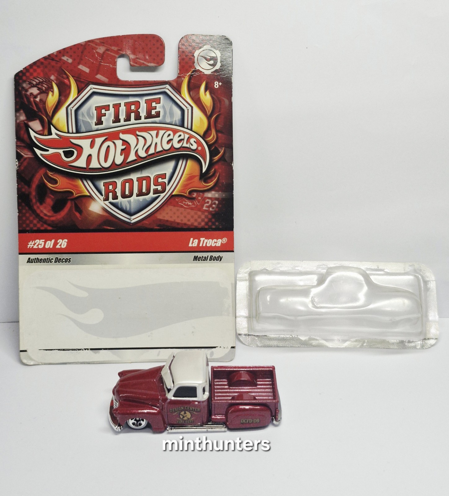 HOT WHEELS FIRE RODS 1949 CHEVY PICKUP TRUCK LA TROCA OPEN BLISTER