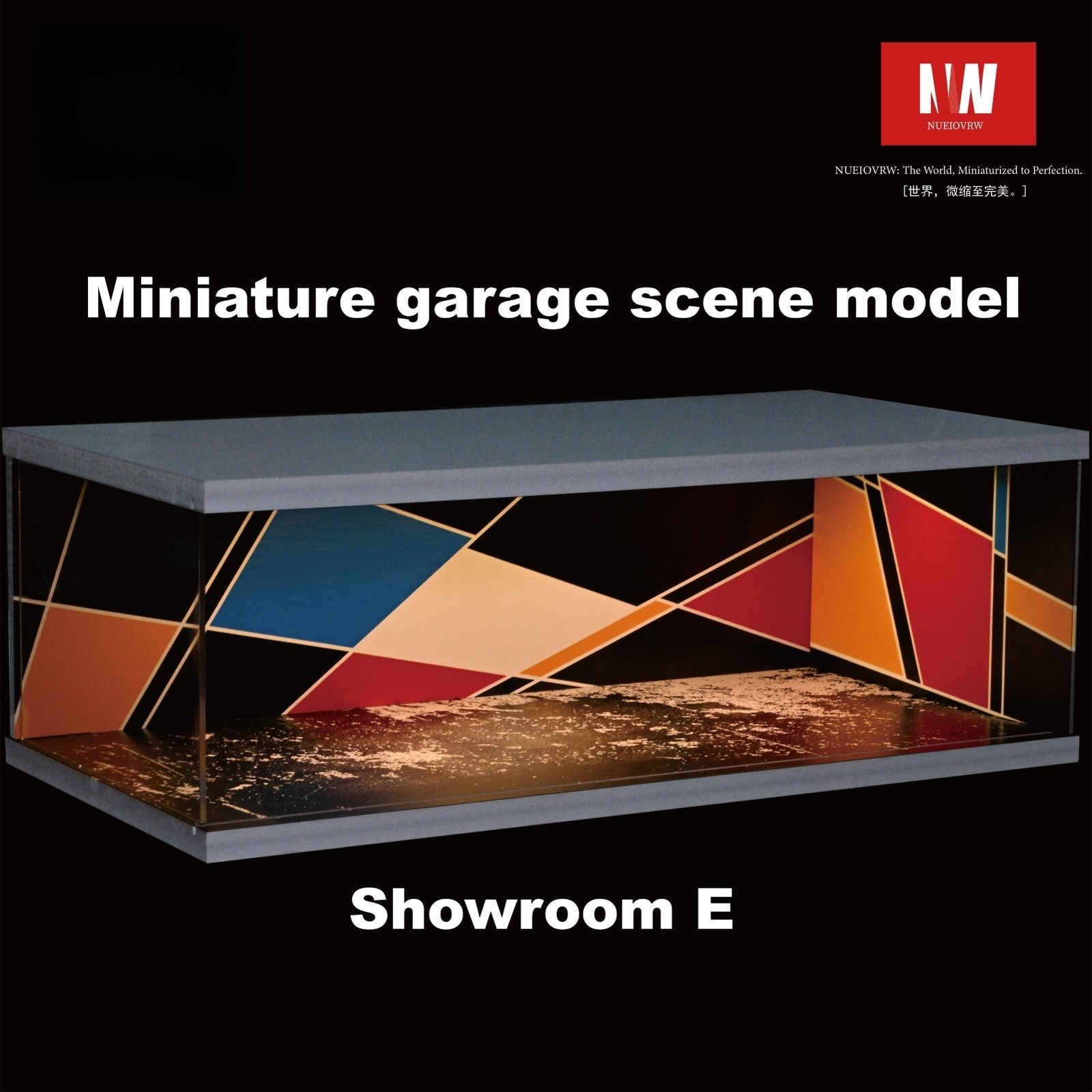 Diorama 1/64 Car Garage Model LED Lighting City Parking Lot Scene Model Gift Toy