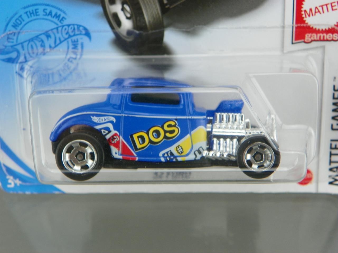Hot Wheels 2020 Mattel Games 1/5 UNO / DOS Blue & Red ’32 Ford Roadster Lot NEW