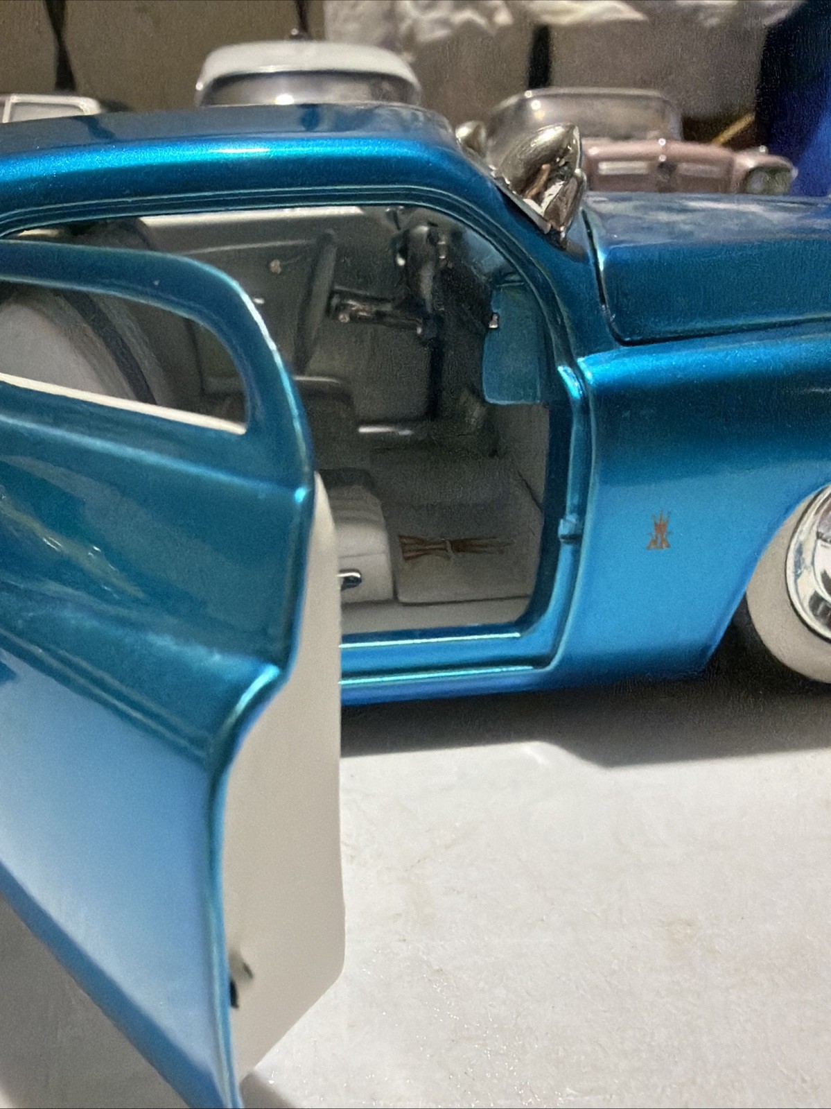 RARE Jada Toys Kustom Kings – 1951 Mercury Hard Top w/ Guitar 1/18 Scale Blue