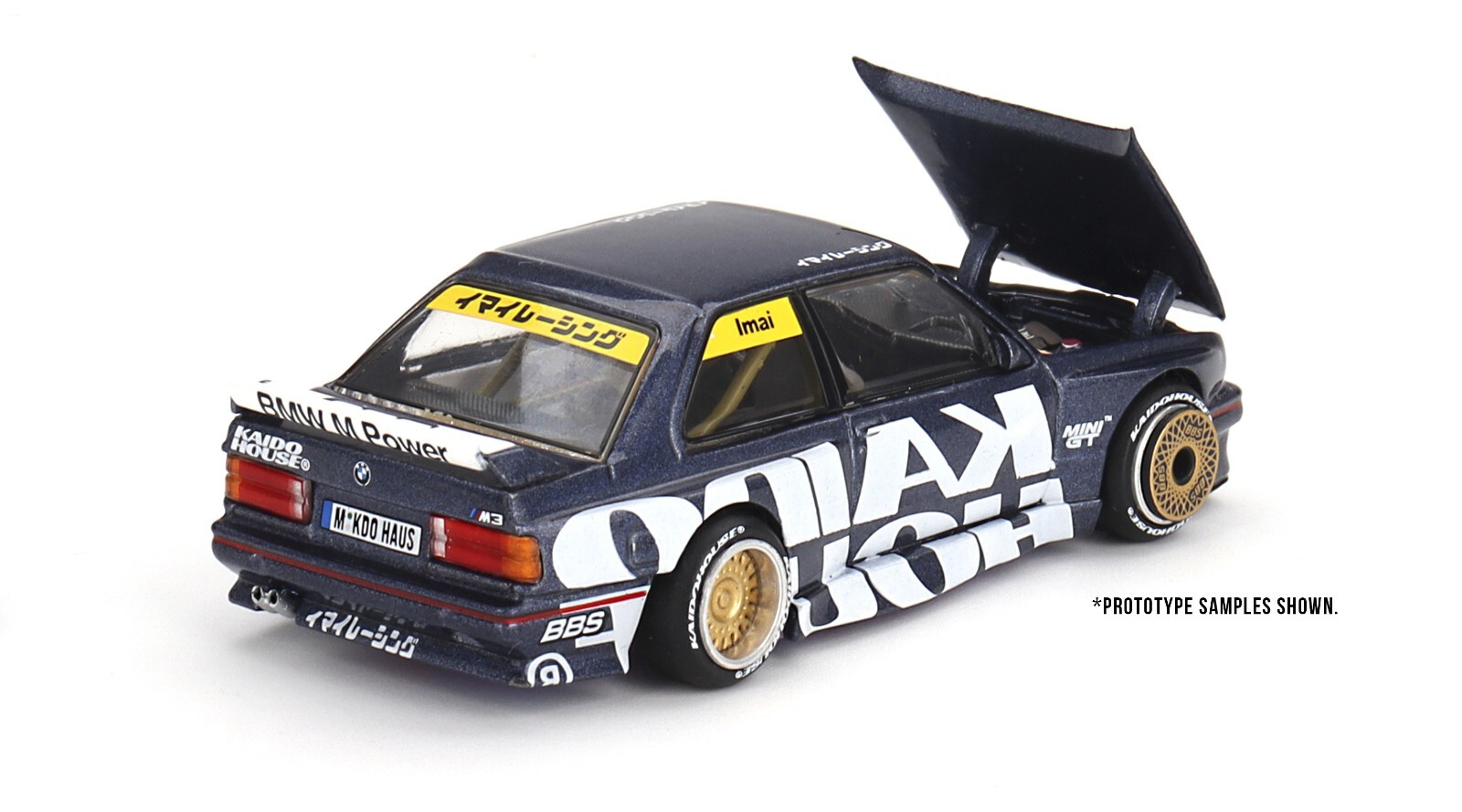 Kaido House x Mini GT 1:64 BMW M3 (E30) Kaido Works V1 Dark Blue KHMG154