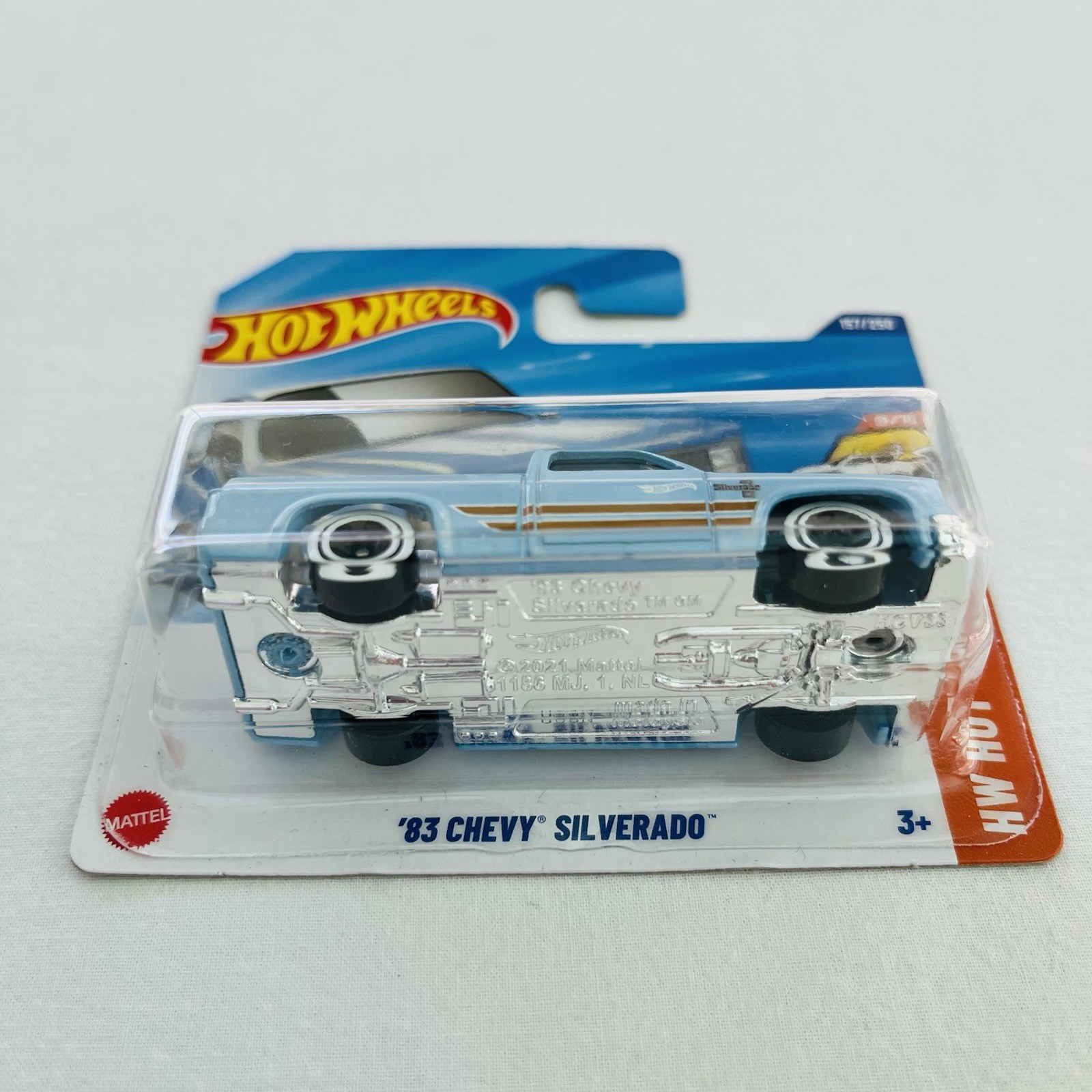 2025 Hot Wheels ‘83 Chevy Silverado Light Blue #157/250 HW Hot Trucks SHORT CARD