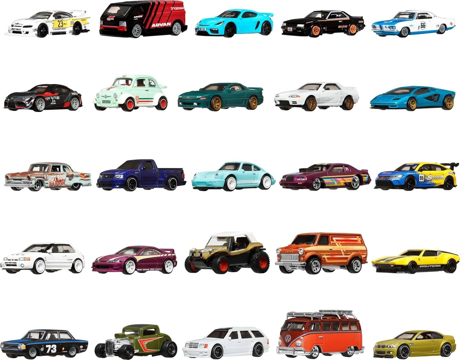 Hot Wheels Boulevard 25-Car Factory Set, Premium Die-Cast 1:64 Scale Sports Cars