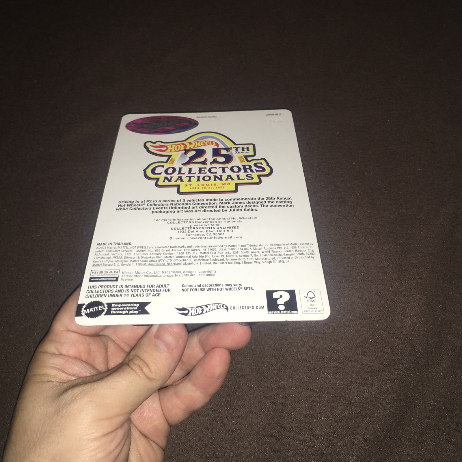 Hot Wheels 25th Collectors Nationals St. Louis Nissan 240SX S14 05274/06200
