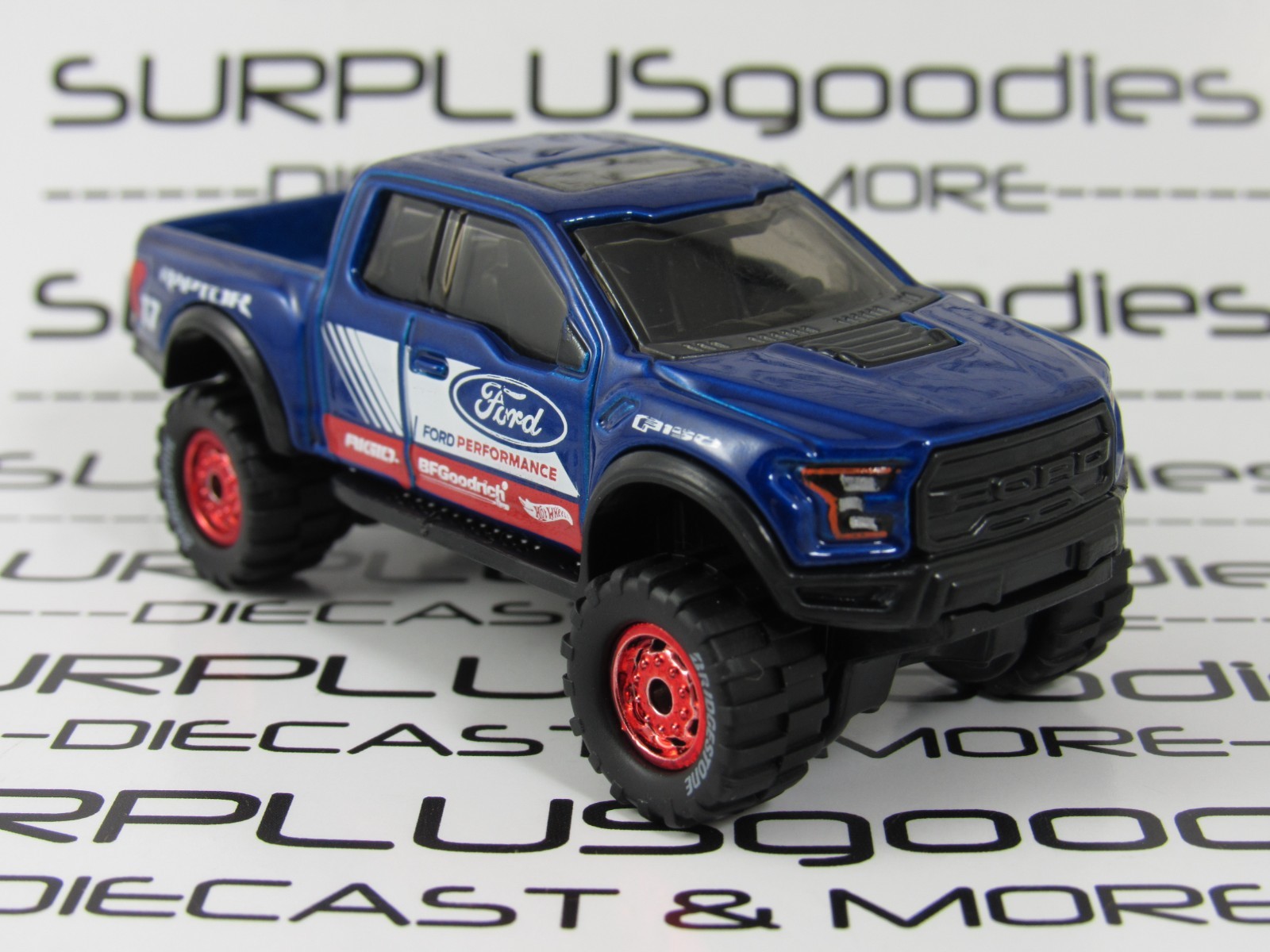 Hot Wheels LOOSE 2017 ’17 FORD F150 F-150 RAPTOR Custom Swap w/Real Riders R