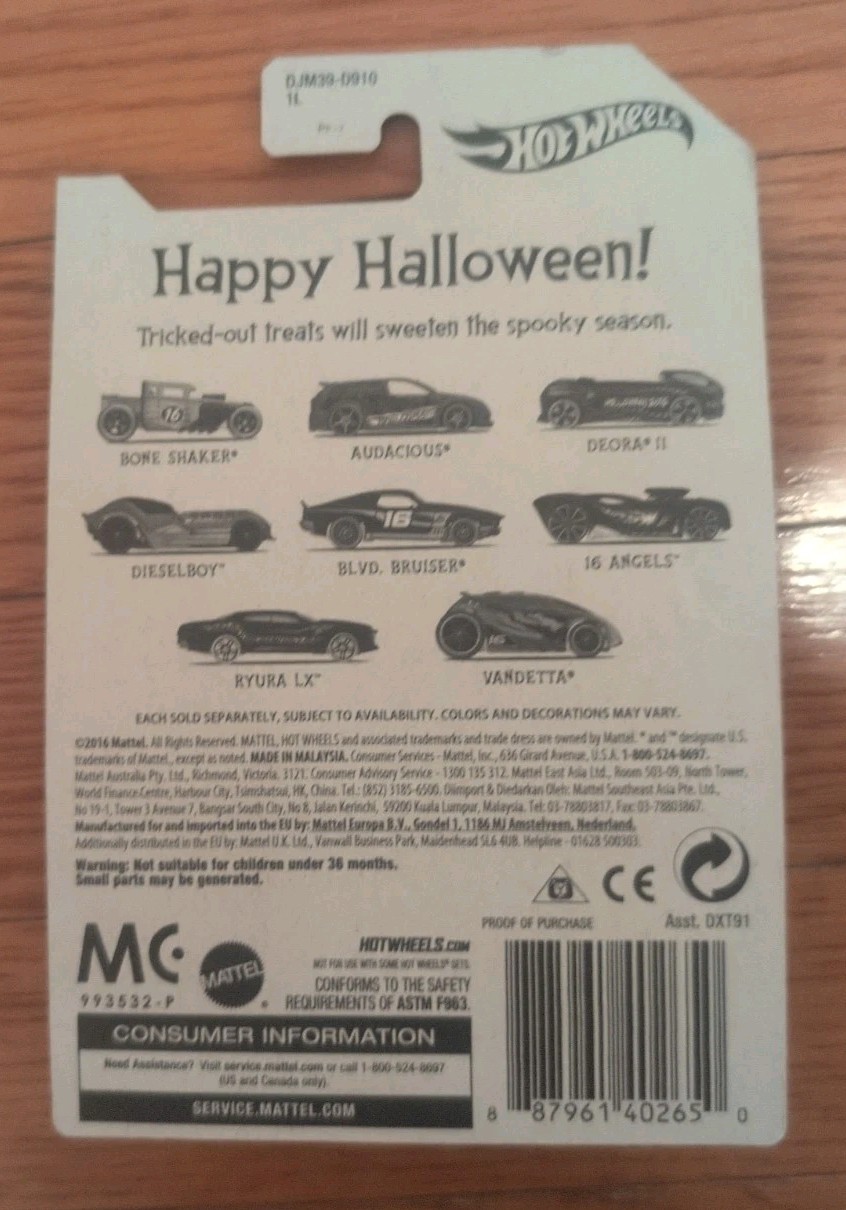 Hot Wheels 2016 Happy Halloween 1/8 Bone Shaker – Kroger Exclusive