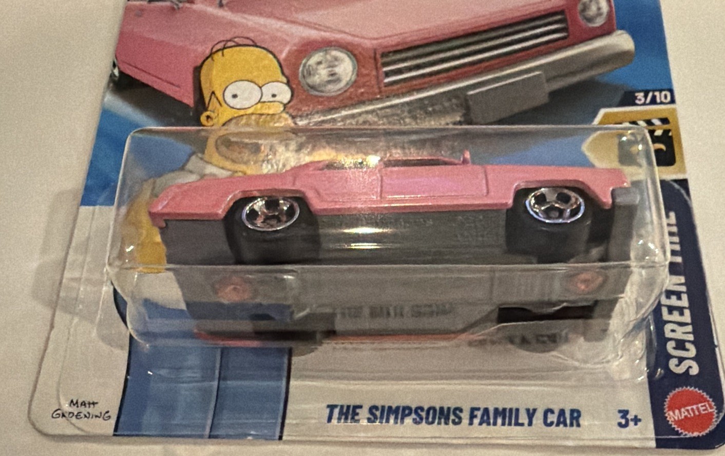 Hot Wheels Screen Time The Simpsons Family Car 1:64 Diecast Pink Unopened. A7