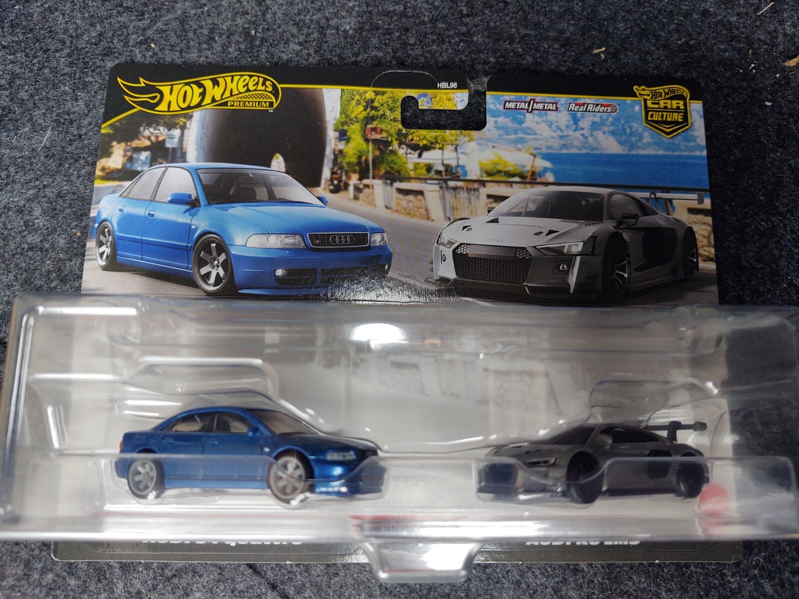 Hot Wheels Premium Car Culture Twin 2 Pack Audi S4 Quattro & Audi R8 LMS
