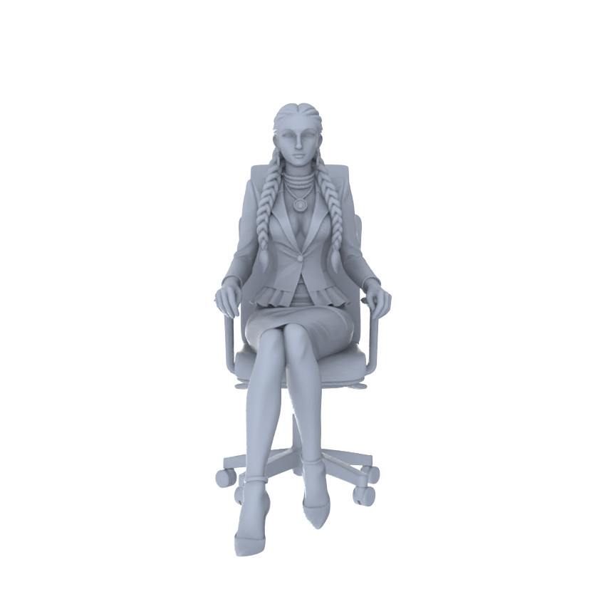 MRY-SFW 1/64/87 Modern Figure Female Executive Business Pose HO N Miniature