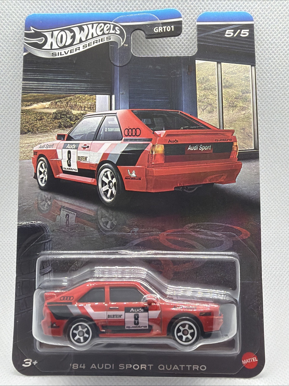 Hot Wheels Silver Series 2026 Audi Series 5/5 ’84 Audi Sport Quattro-Metal Base