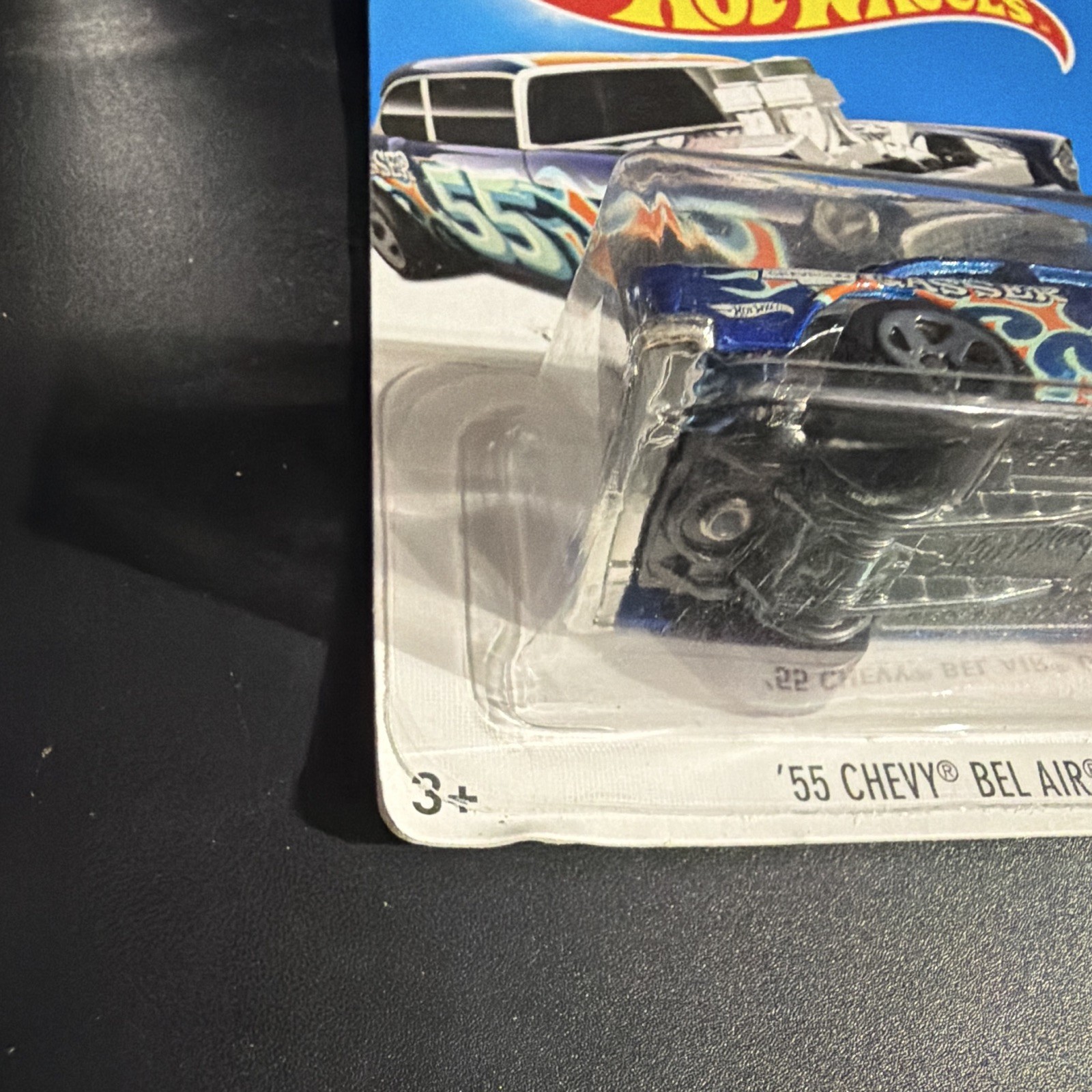 Hot Wheels ’55 Chevy Bel Air Gasser HW Flames 2/10 Blue 1:64 Diecast Unopened