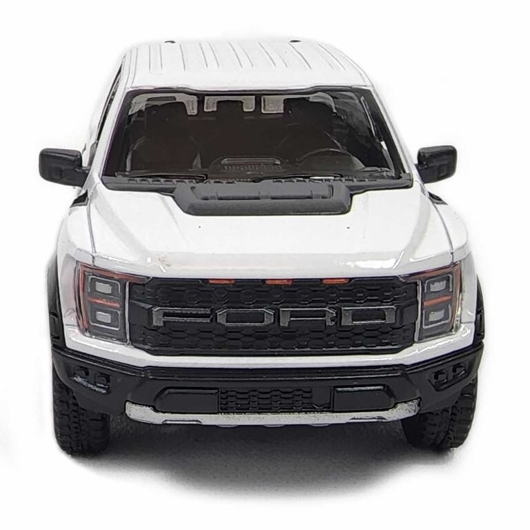 5436) Kinsmart 2022 Ford F-150 Raptor 1:46 Diecast Truck 5 inch white color.