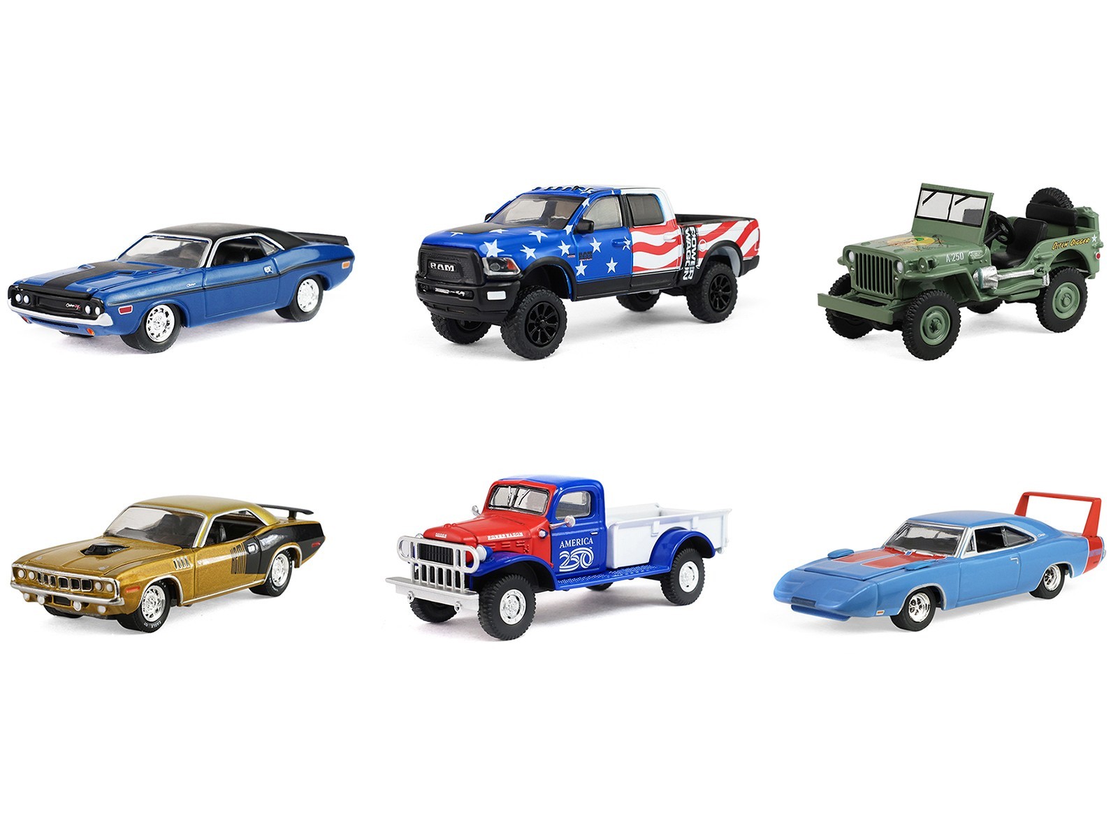 “ANNIVERSARY COLLECTION” SERIES 18, 6PC SET “AMERICA 250” 1/64 GREENLIGHT 28180