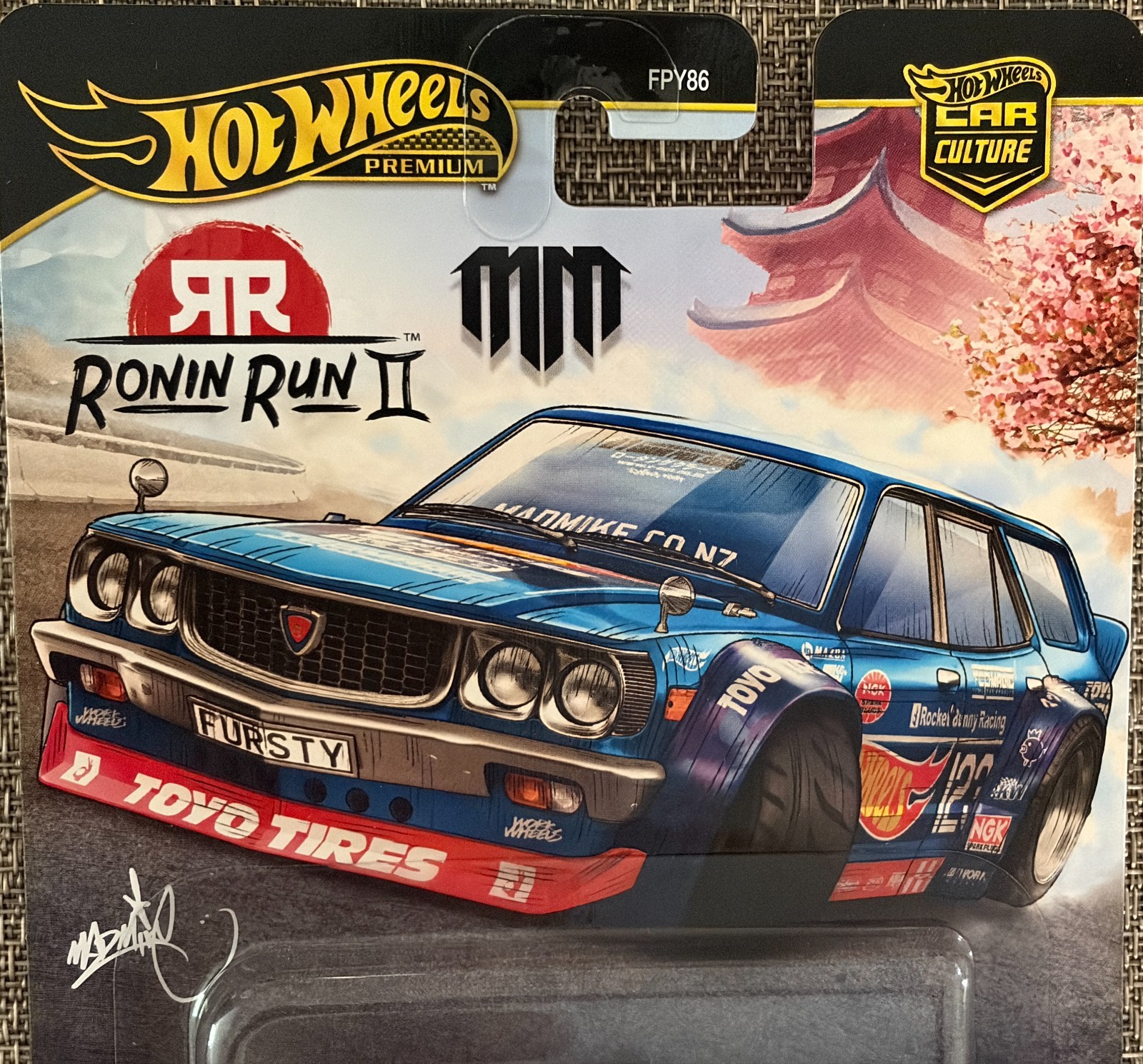 Hot Wheels Premium Ronin Run 2 , Mad Mike Mazda RX-3 Wagon , Free Shipping !