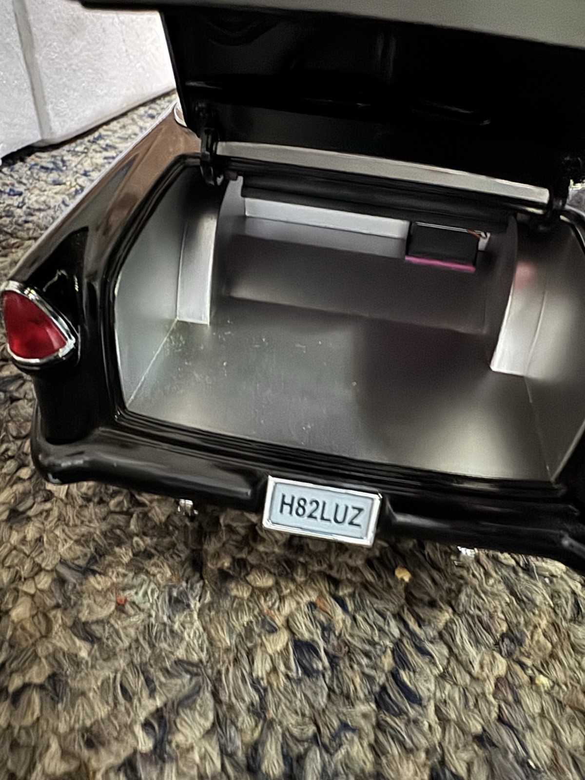 Danbury Mint 1:16 1955 Chevy Bel Air Pro Street Diecast Model Car Black Pink