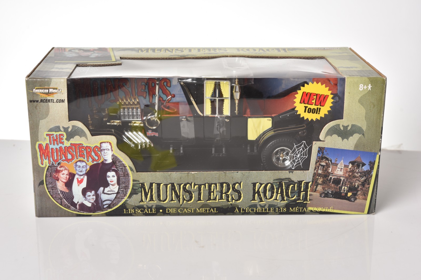 ERTL AMERICAN MUSCLE THE MUNSTERS KOACH 1:18 DIE CAST CAR REPLICA NEW – #36