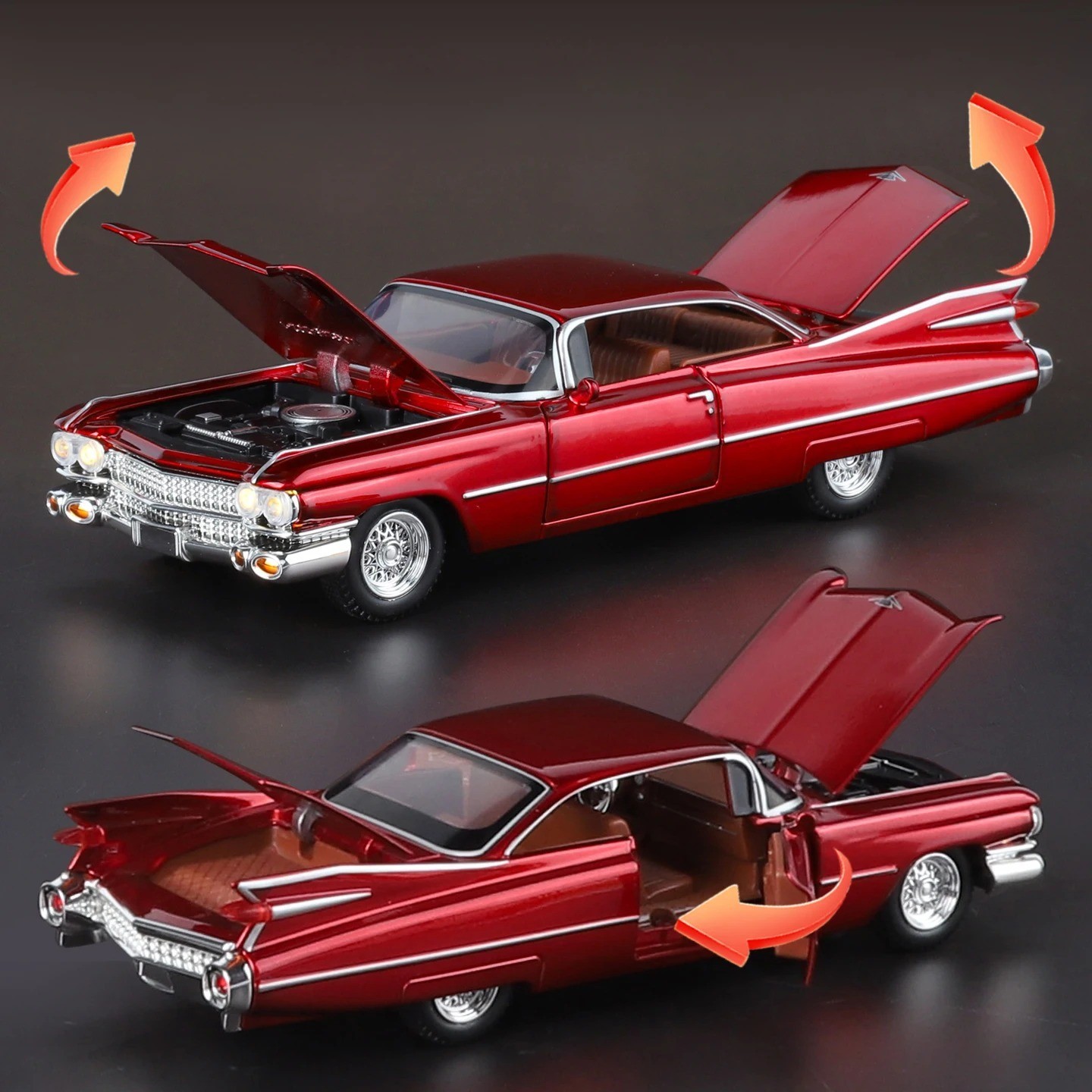 1:32 Cadillac Eldorado Biarritz Classic Retro Car Alloy Metal Diecast Model Car