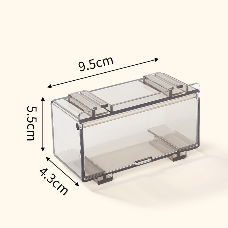 Display Case Storage Box For Hot Wheels 1/64 Car Stackable Toys Collection Gray
