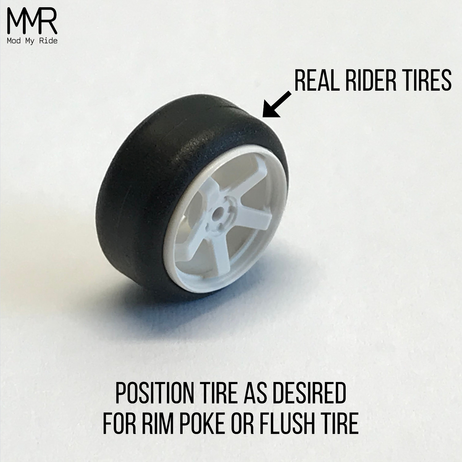 1/64 SCALE REALISTIC CUSTOM Real Riders Wheels Rims Rubber Tires Set Hot Wheelz