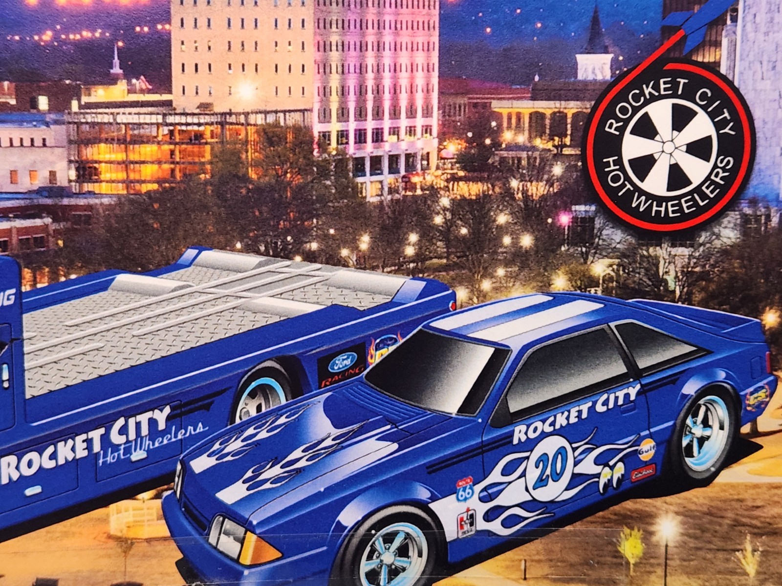 Rocket City Hotwheelers ’92 Ford Mustang / Retro Rig *Member’s Only Club Car* #2