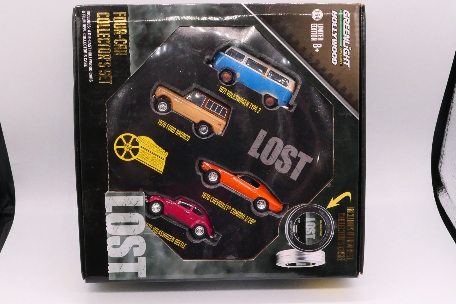htf 2017 Greenlight Hollywood Film Reels Series LOST FOUR CAR Collectors Set