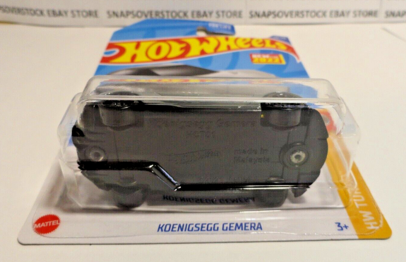 2022 HOT WHEELS GRAY KOENIGSEGG GEMERA ELECTRIC CAR, #203 1ST RELEASE HW MODEL