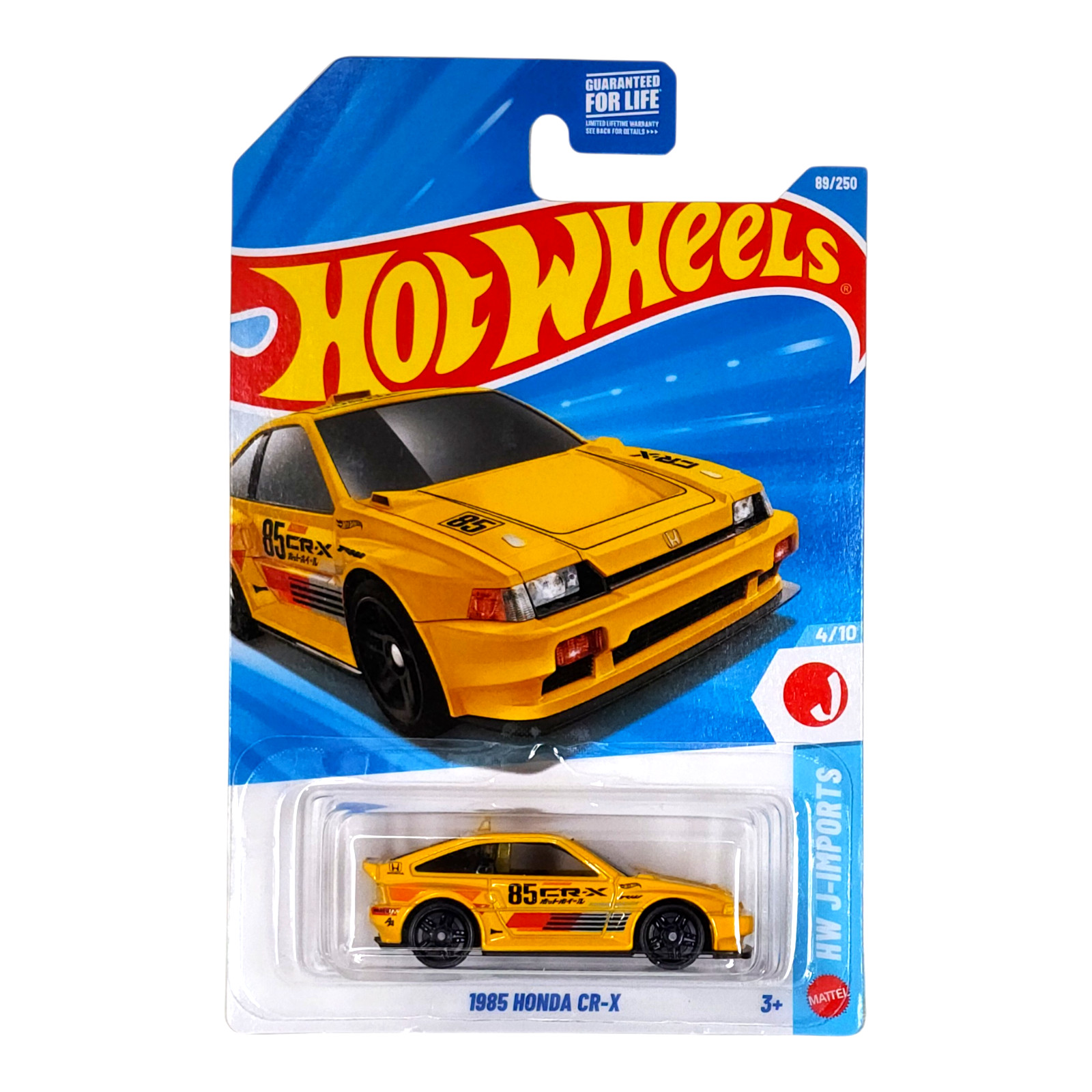 HOT WHEELS 1985 Honda CR-X Yellow HW J-Imports Mainline JDM JJJ51 2026