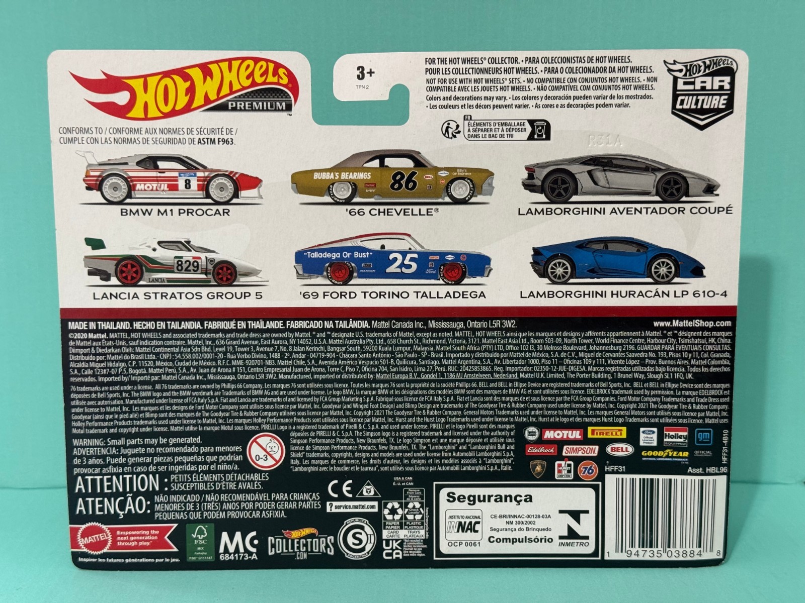 HOT WHEELS TWIN PACK 2 CAR SET ’69 FORD TORINO TALLADEGA ’66 CHEVELLE 1:64 3+