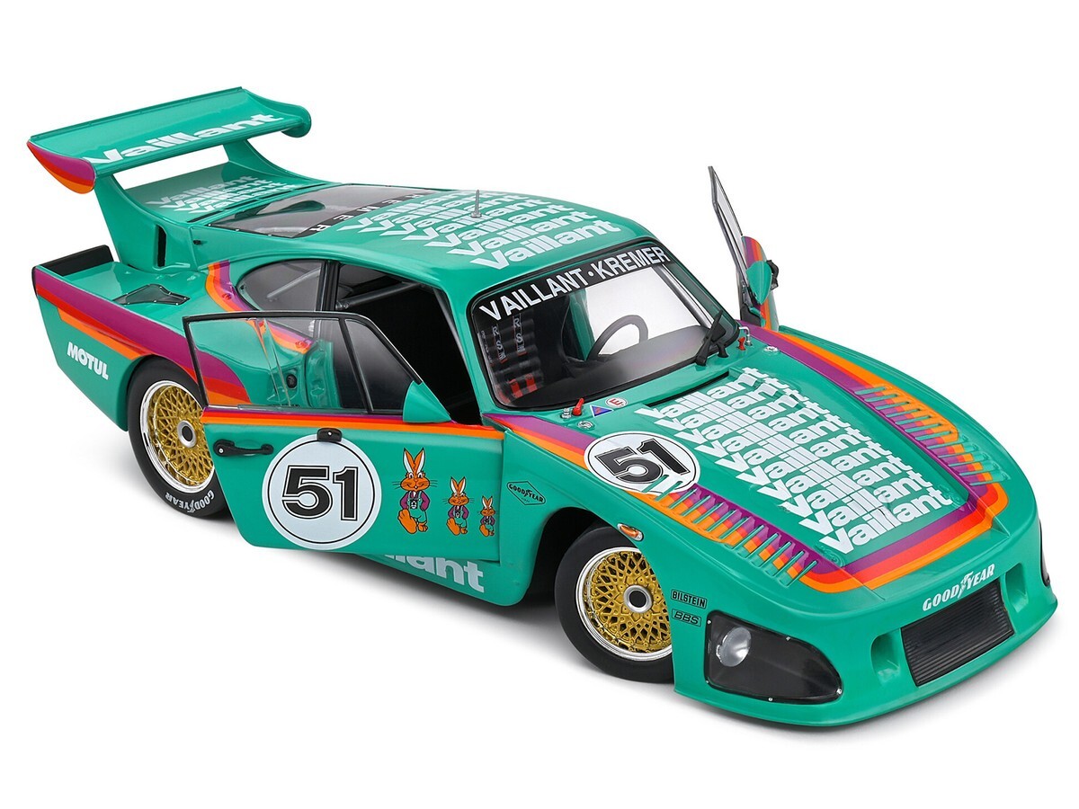 SOLIDO 1977 PORSCHE 935 K3 #51 1/18 DIECAST CAR VAILLANT GREEN S1807205