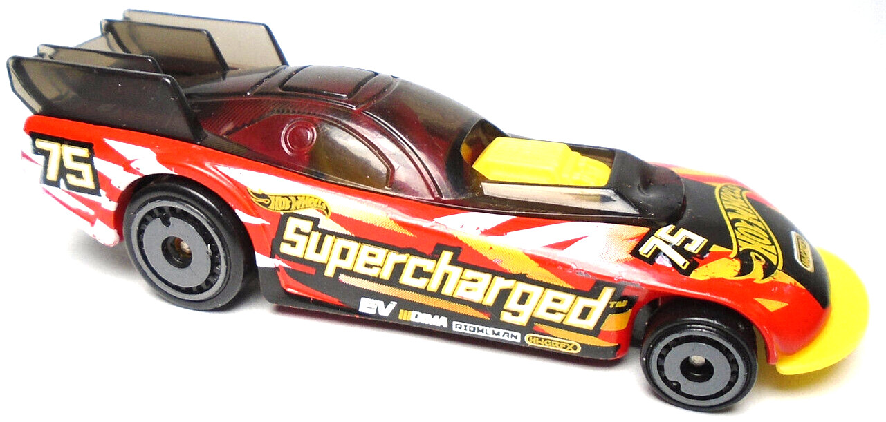 2019 HOT WHEELS SUPERCHARGED #75 RED 1:64 DIECAST 3 3/8″ FUNNY CAR DRAGSTER
